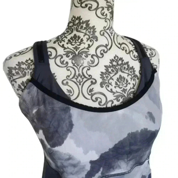 Lululemon Cross My Heart Tank Top White Coal Tinted Canvas Super Women's Medium - Picture 6 of 13